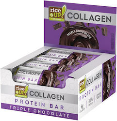 RiceUp Collagen Μπάρες Πρωτεΐνης με Γεύση Τριπλή Σοκολάτα 12x50gr
