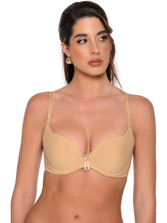 Μπεζ Σουτιέν με Ελαφριά Ενίσχυση & Μπανέλες 2Pack
