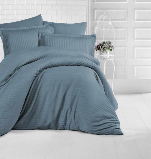 Linea Home Soft Satin Διπλό 200x240εκ. Πετρόλ