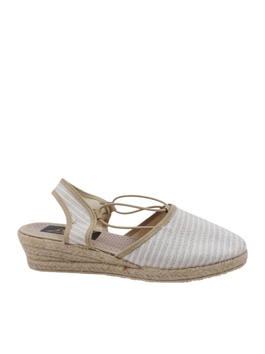 Women's Fabric Platform Espadrilles Beige