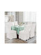 Set of 6 Pieces Ruffled Chair Covers White