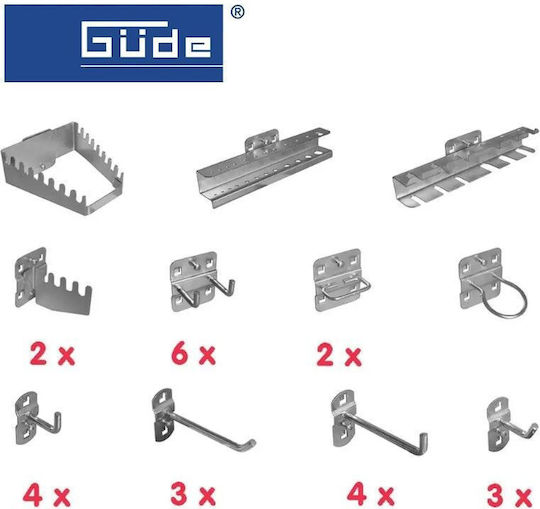 Set cârlige suporturi unelte 28 piese Gude 40768