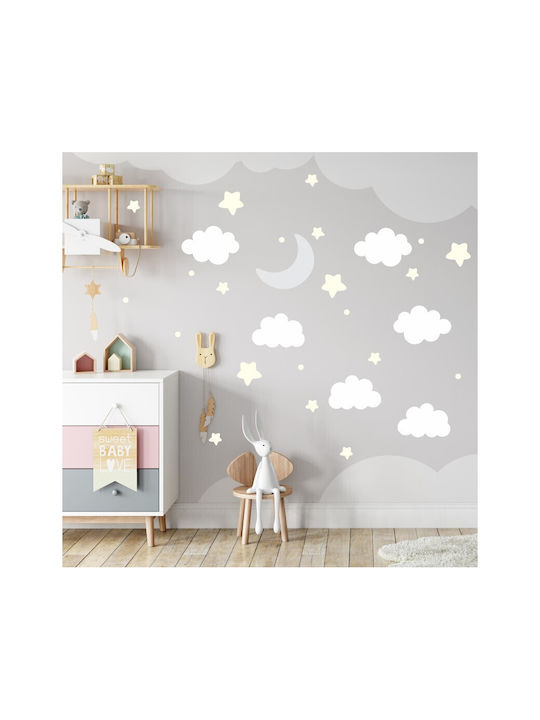 Wall Stickers For Nursery-kids Room Moon, Cloud...