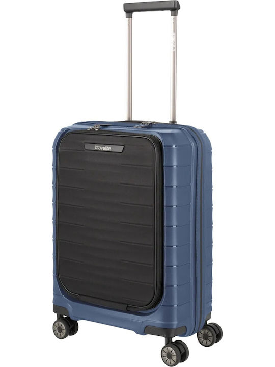 Travelite Mooby S+ Cabin Suitcase Front Pocket Navy