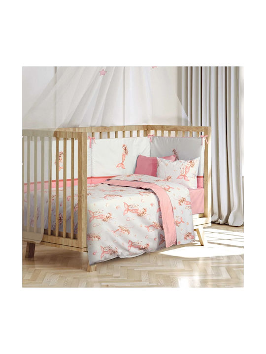Alouette Baby Sheets Set Crib Cotton Multicolored 130x170cm 3pcs