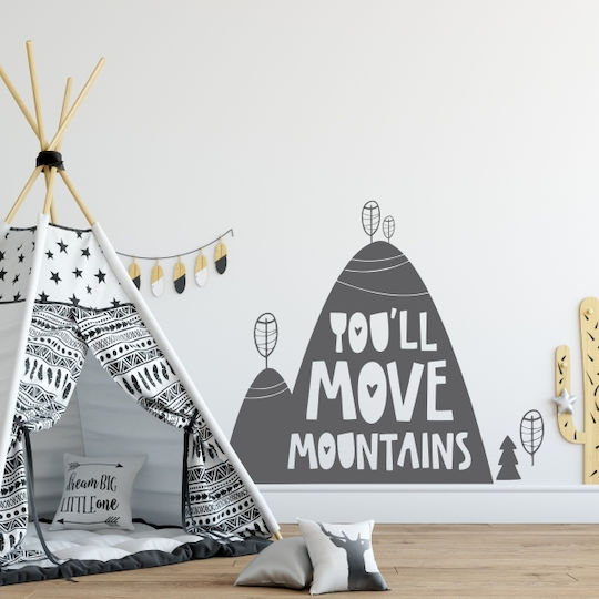 Wall Stickers For Kids Room You'll Move Mountains 1 Pc. - Ivory