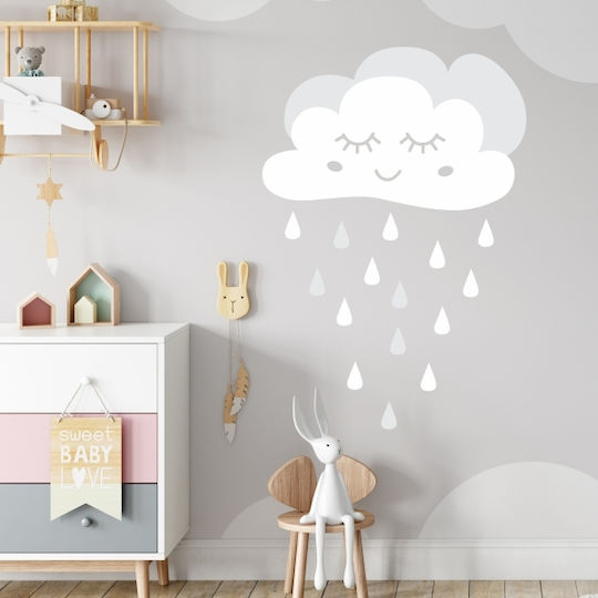 Wall Stickers For Kids Room Rain Cloud 1 Pc. - Violet
