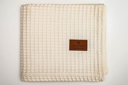 Raison D' Etre Decke Kinderbett Waffel Beige 114x154cm