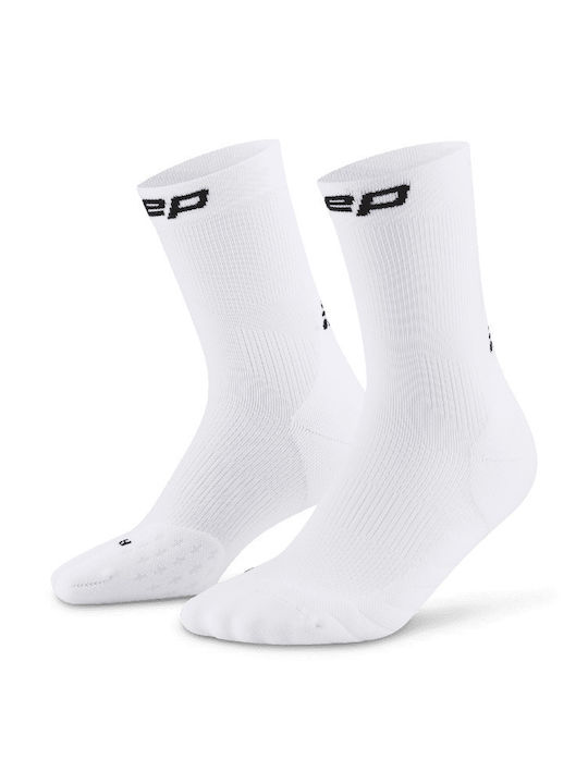 CEP Mid Cut Running Κάλτσες Λευκές 1 Ζεύγος