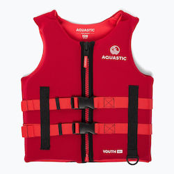 Aquastic Jugend 50N Neopren Kinder-Schwimmweste Rot Größe 176cm