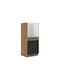 Upper Oven Cabinet Floor Light Brown 60x57x145cm