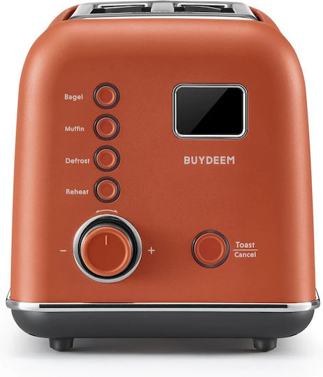 Buydeem Тостер Двуместна 900W Оранжев