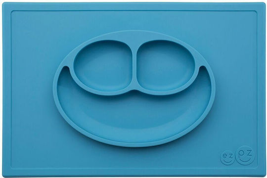 Ezpz Silicone Baby Tray Happy Mat for 24+ months Blue