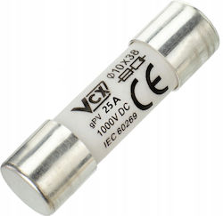 Set 10 Cylindrical Fuse Gpv 16a 1000v Dc Vcx 10x38mm