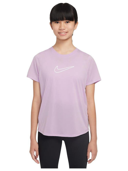 Nike Παιδικό T-shirt Dri-Fit Μωβ One Fitted