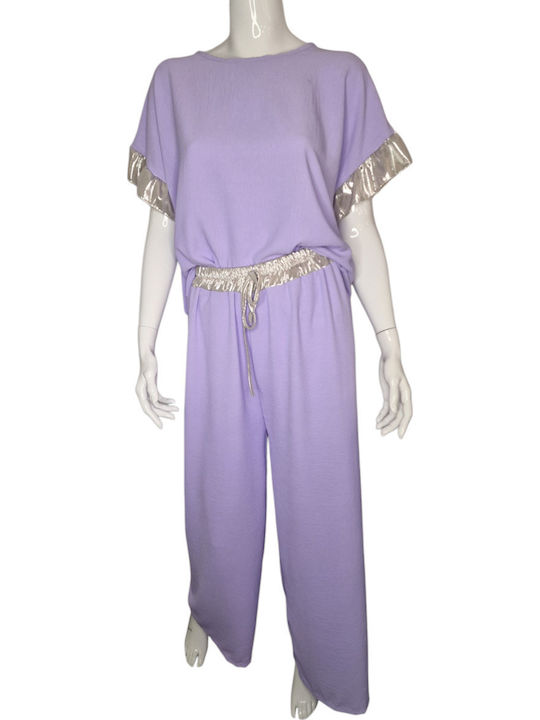 Della Moda Women's Lilac Set with Pants