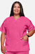 Cherokee Women's Pink Medical Blouse Cotton and Polyester