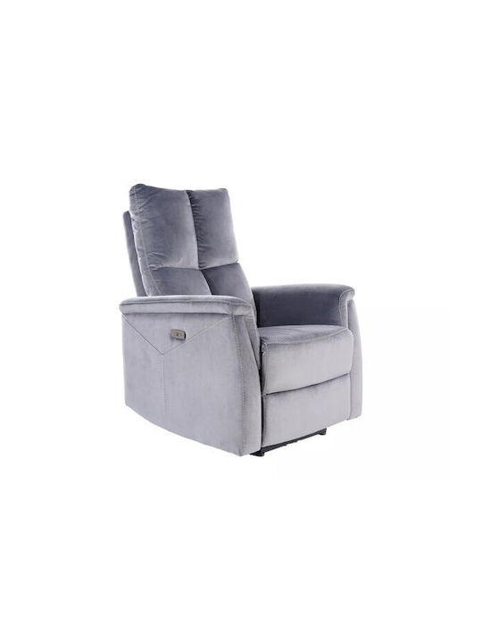 Detroit 525 Πολυθρόνα Relax Γκρι 76x94x96cm