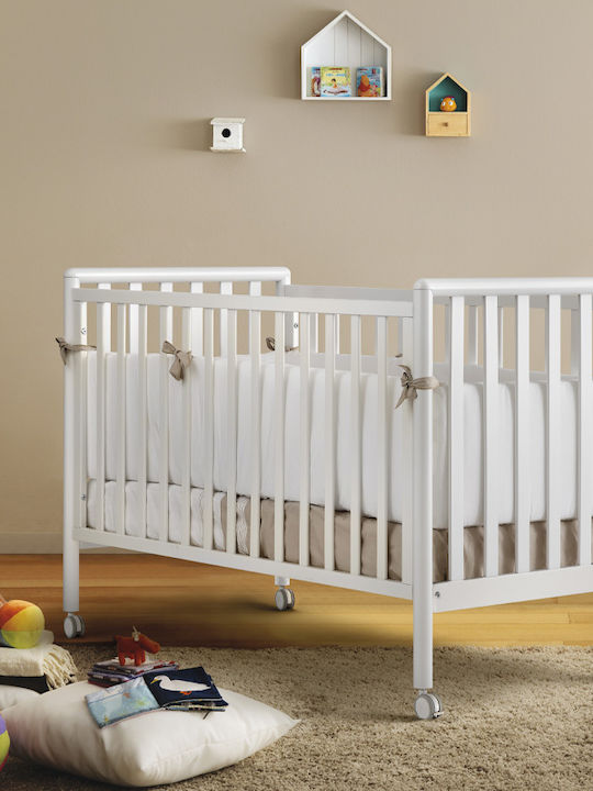 Pali Βρεφική Κούνια Λευκή για Στρώμα 60x120cm