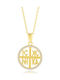 Jools Necklace Constantine Talisman made of Gold Plated Silver with Zircon
