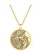 Hanging Necklace Wolf Witcher Gold Shade Witcher Logo Gold Shade Necklace Wolf Molfs