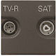 N2251.8an TV-R/SAT Durchgangsdose 2m Anthrazit ZNT