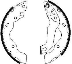 Rear Brake Shoe Set Accent-Elantra-Lantra Gf0741-p200 Rear Brake Shoe Set Accent-Elantra-Lantra Gf0741-p200