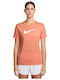 Graphic Women's Athletic T-shirt Dri-Fit Orange
