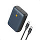 Voltme Hypercore 10K Power Bank 10000mAh 30W with USB-A Port and USB-C Port Power Delivery / Quick Charge 4.0 Blue