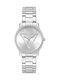 Guess Γυναικείο Ρολόι 36mm Μπαταρίας με Λευκό Μεταλλικό Μπρασελέ