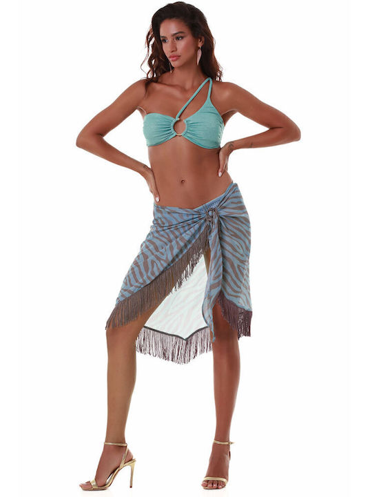 Women's Printed Pareo with Fringes Bluepoint 25...