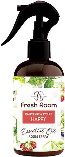 Fresh Room Spray Αρωμα Χωρου 400ml Αντλια Raspberry & Lychee Happy 1-57207