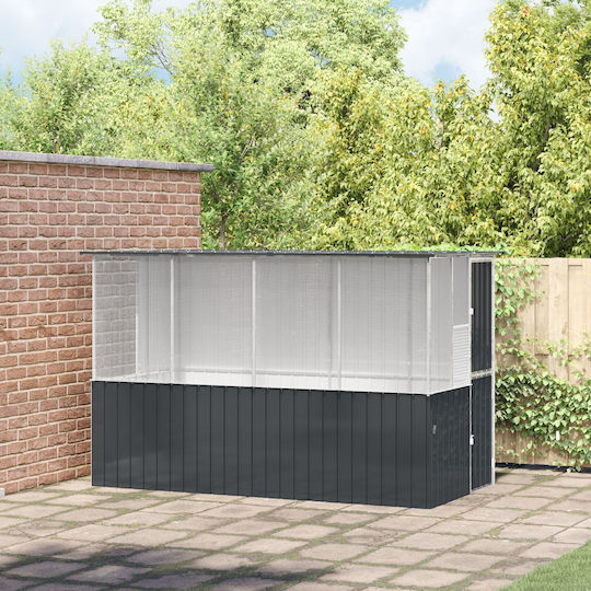 Vidaxl Bird Cage Anthracite 215x78x200 Galvanized Steel Grey
