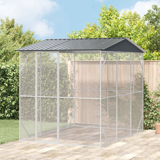 Vidaxl Bird Cage Anthracite 310x227x247 Steel Silver