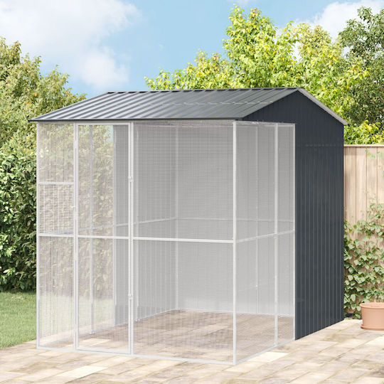 Vidaxl Vogelkäfig Anthrazit 215x310x247 Stahl Anthrazit