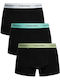Men's Boxers White, Beau Blue, Leafy Fun 3Pack
