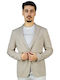 Men's Suit Jacket Slim Fit Beige