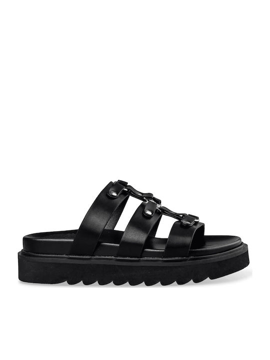 Envie Shoes Women's Flat Sandals in Black Color