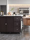 Costway Kitchen Trolley Metallic Brown
