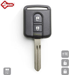 Silca Car Key Shell with Blade with 2 Buttons for Nissan