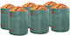 vidaXL Trash Bags for the Garden Capacity 272lt with Handles 67x67cm 12pcs Green