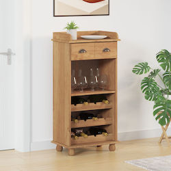 vidaxl Suport pentru Sticle de Vin Askim 12 Suporturi pentru Sticle Maro Cidru Lemn de Pin Solid