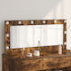 vidaXL Makeup Mirror Wall with Light 18x18cm Brown