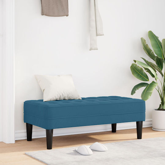 "vidaXL Bänke Blau 100% Polyester Mittelfuß Sperrholz"