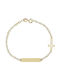 Atofio Kosmima Kids Bracelet ID from Gold with Σταυρό
