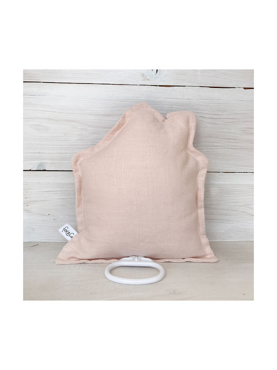 Musical House Fabric Pillow Toy Salmon 18x22cm 1 Pc