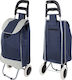 Stoff Einkaufswagen Klappbar Blau 48x28x22cm