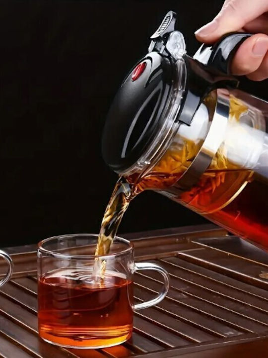 Τσαγιέρα με Φίλτρο Γυάλινη Διάφανη 750ml