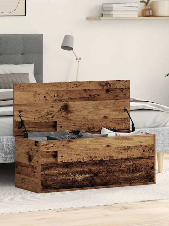 vidaXL Wooden Decorative Trunk Brown 90x35x35cm