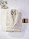 Smoking Collar Bathrobe Light Beige XL Down Town